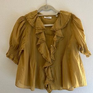 Doen Henri Blouse in yellow size small